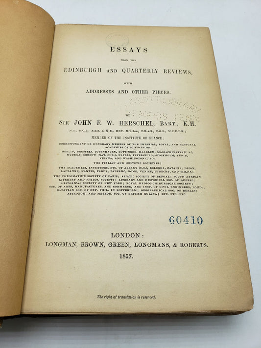 Essays from the Edinburgh and Quarterly Reviews with Addresses and Other Pieces