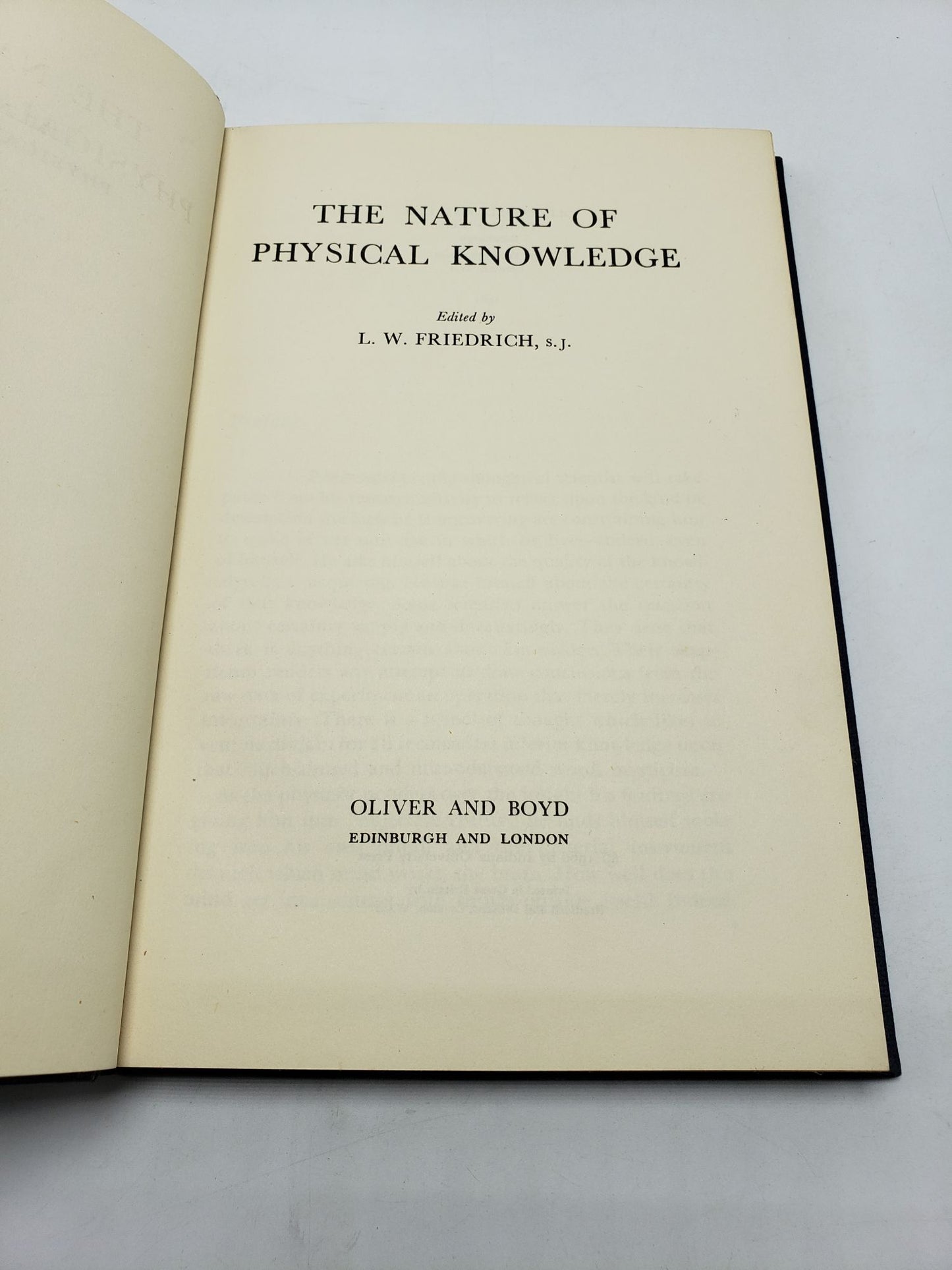 The Nature of Physical Knowledge