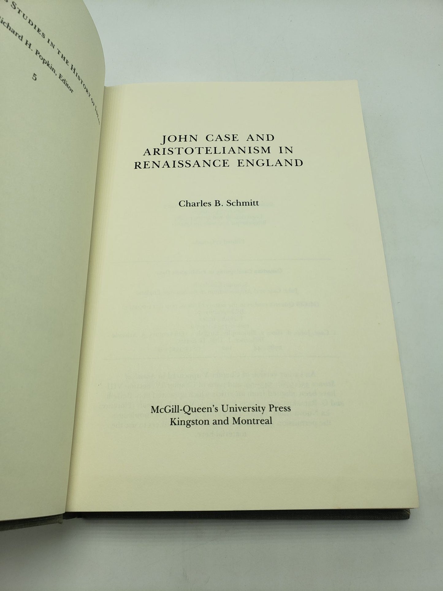 John Case and Aristotelianism in Renaissance England