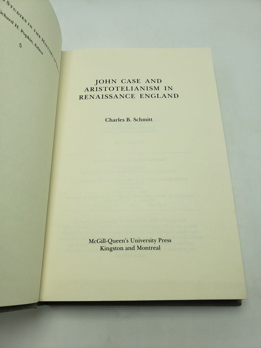 John Case and Aristotelianism in Renaissance England