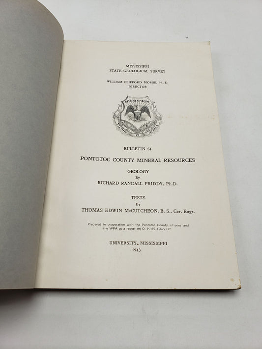 Pontotoc County Mineral Resources (Mississippi Geological Bulletin 54)
