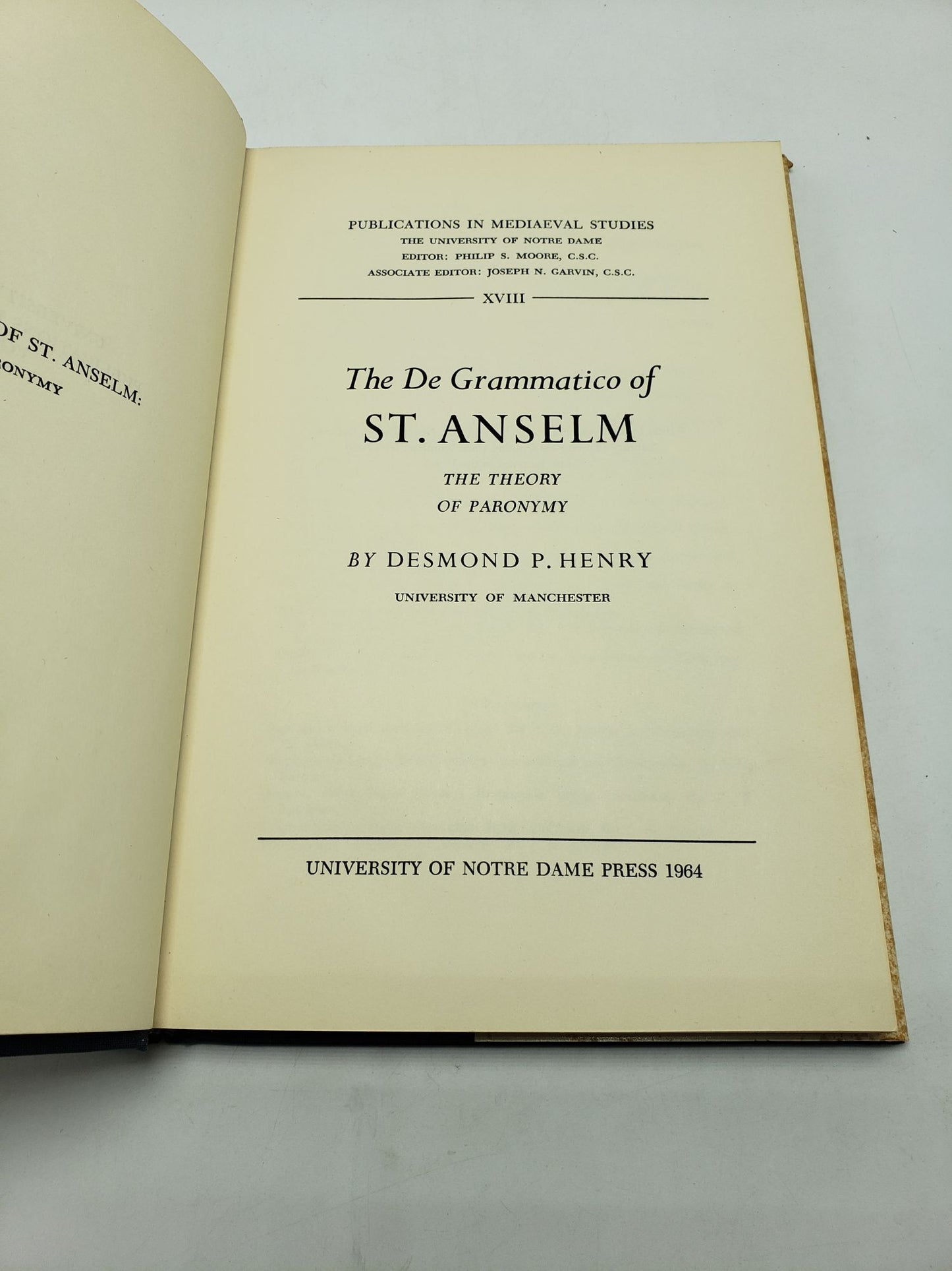The DeGrammatico of St. Anselm