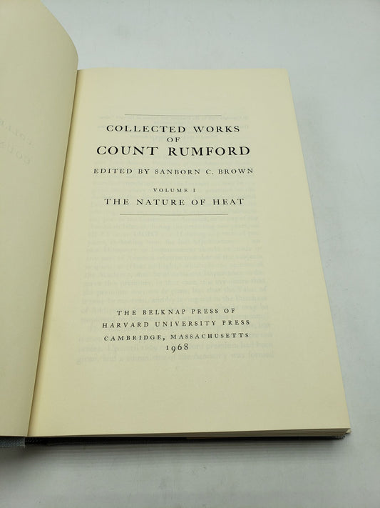 Collected Works of Count Rumford: The Nature of Heat (Volume 1)