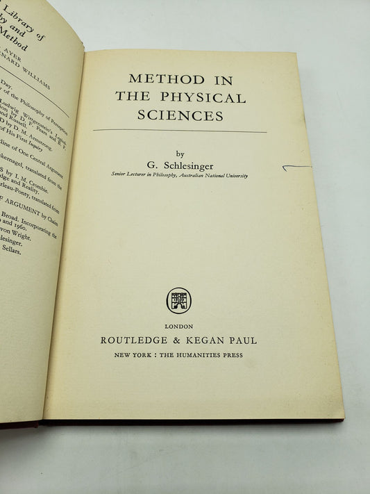 Method in the Physical Sciences