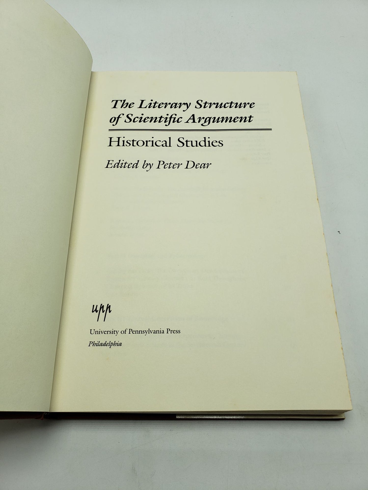 The Literary Structure of Scientific Argument: Historical Studies