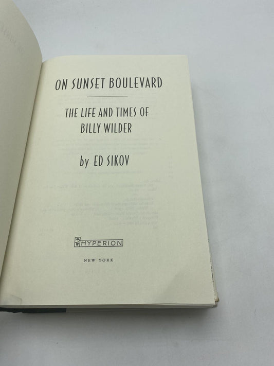 On Sunset Boulevard: The Life and Times of Billy Wilder