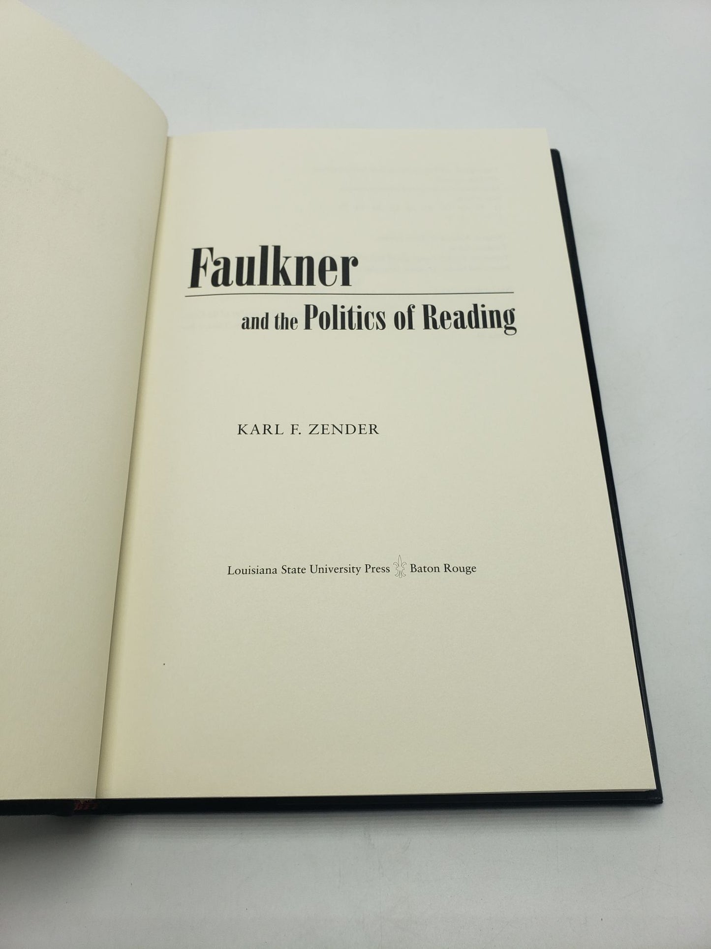 Faulkner and the Politics of Reading