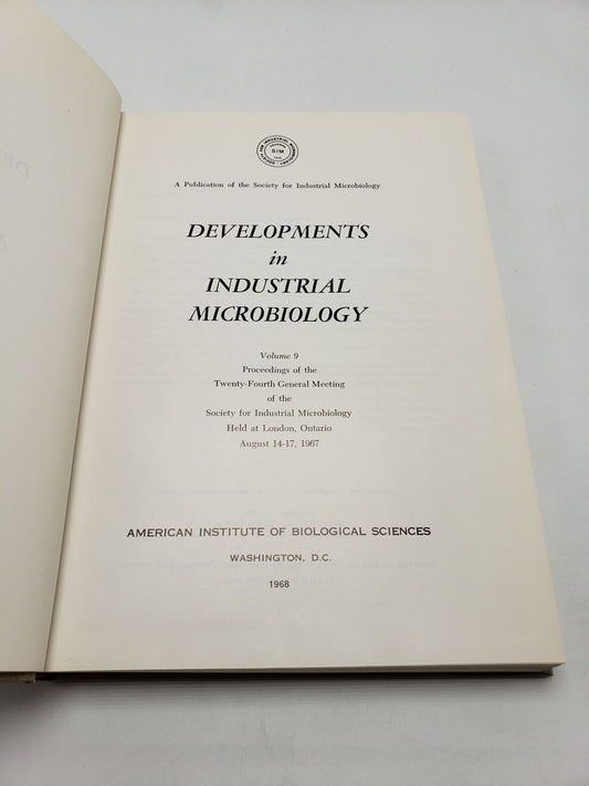 Developments in Industrial Microbiology (Volume 9)
