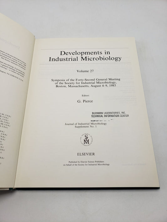 Developments in Industrial Microbiology (Volume 27)