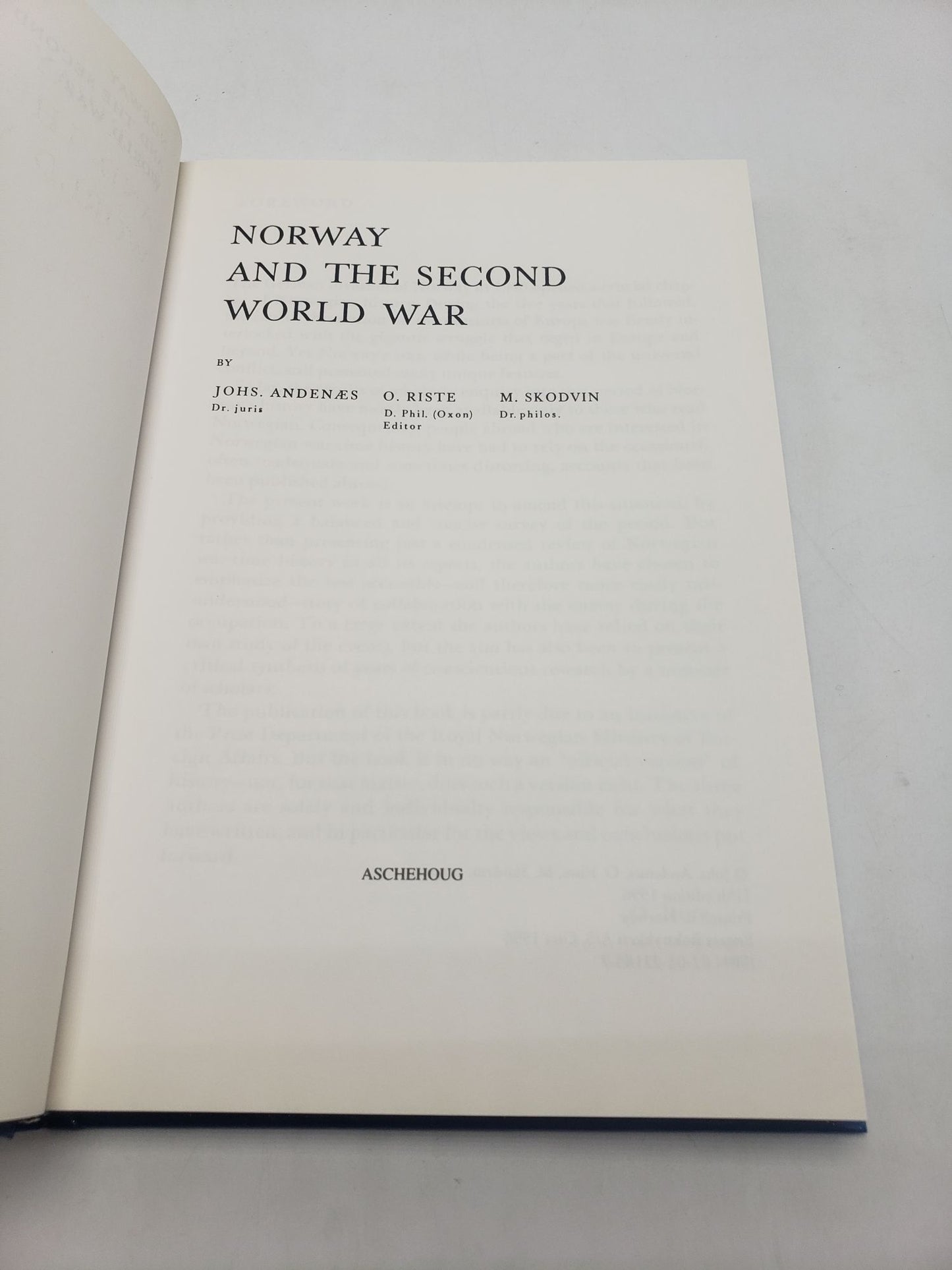 Norway and the Second World War