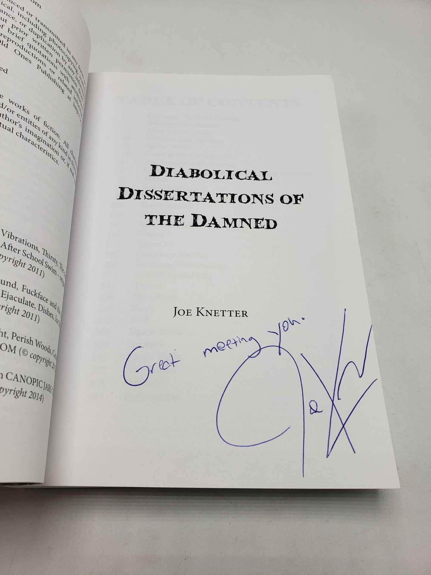 Diabolical Dissertations of the Damned