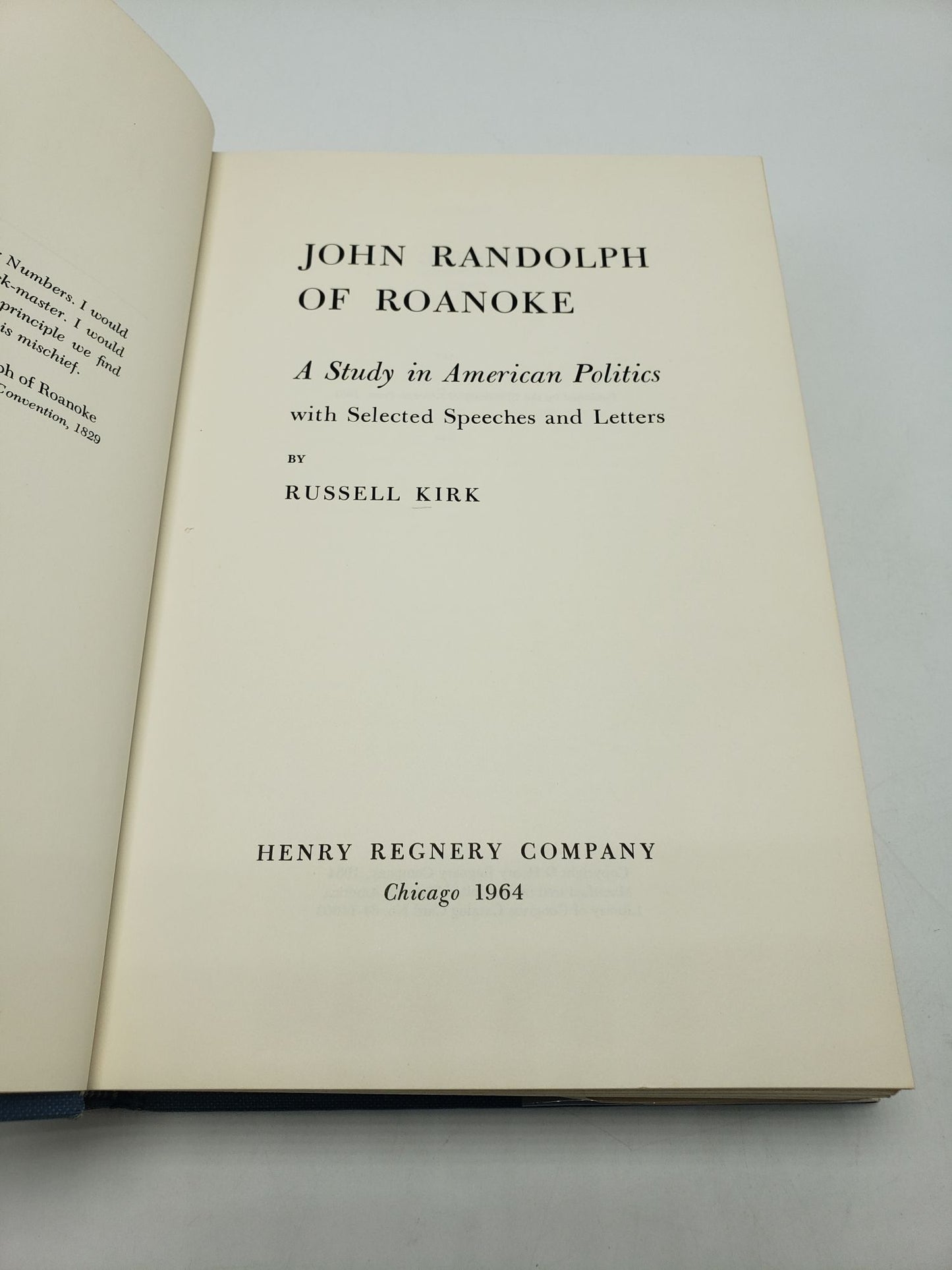 John Randolph of Roanoke: A Study in American Politics