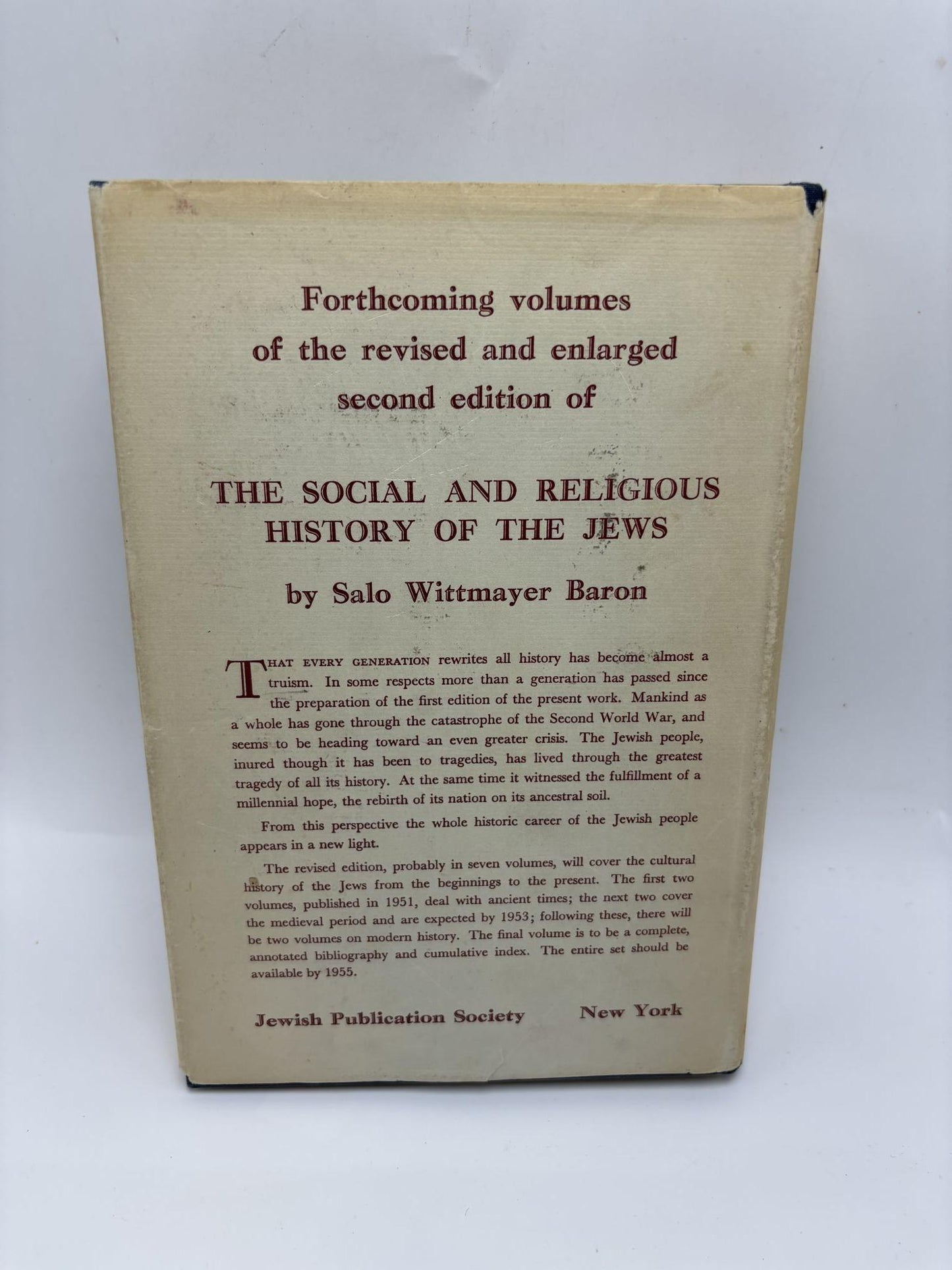 A Social And Religious History Of The Jews (15 Volumes plus Index to Volumes 1-8, Incomplete)