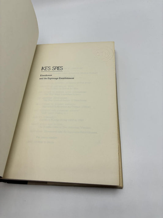 Ike's Spies: Eisenhower And The Espionage Establishment