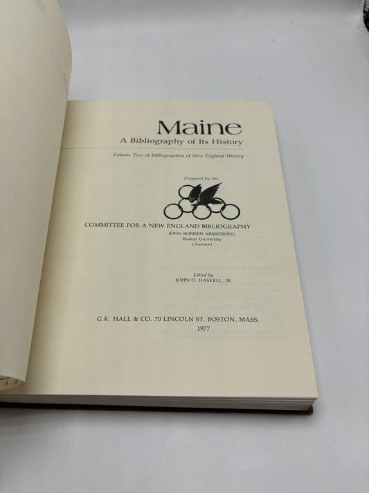 Maine: A Bibliography Of Its History