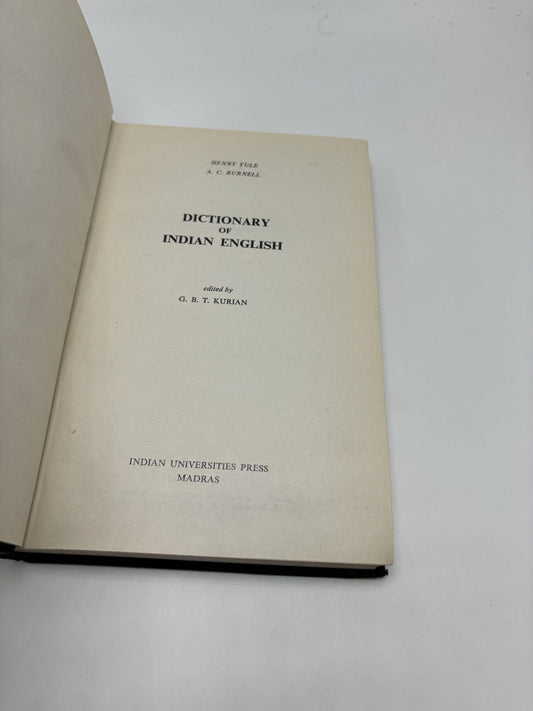 Dictionary Of Indian English