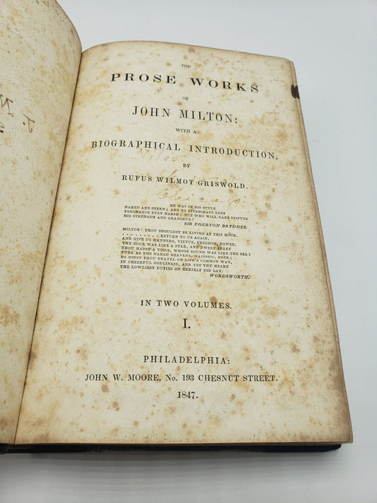 Prose Works (2 Vol. Set)