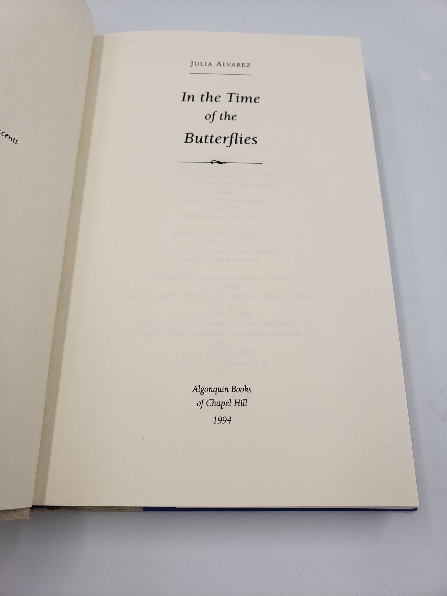 In The Tine Of The Butterflies: A Novel