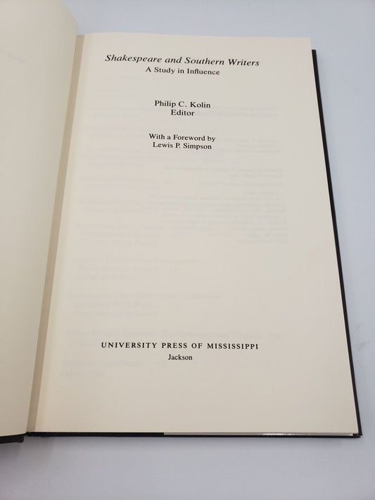 Shakespeare and Southern Writers: A Study in Influence