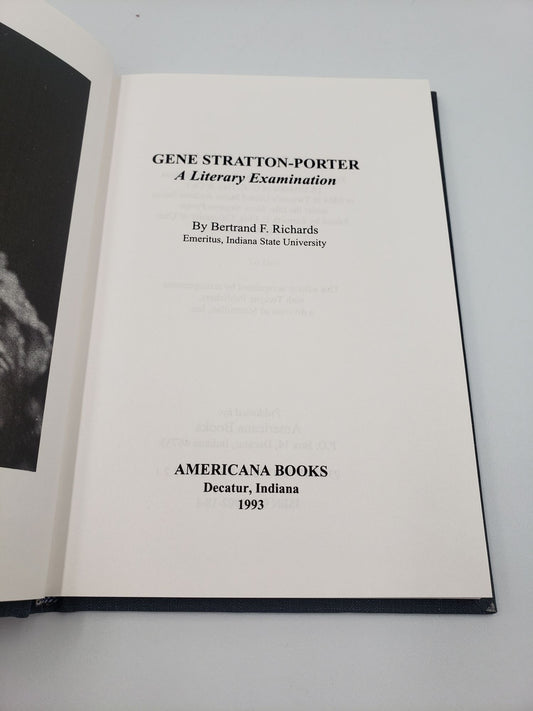 Gene Stratton-Porter: A Literary Examination