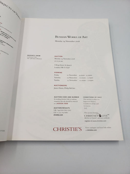 Russian Works Of Art, Monday 24 November 2008