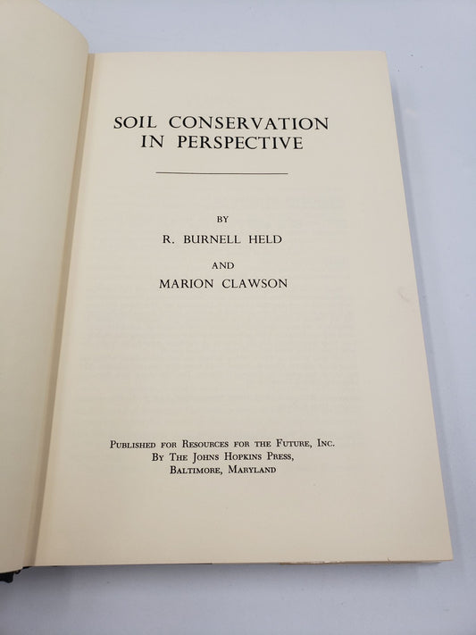 Soil Conservation in Perspective