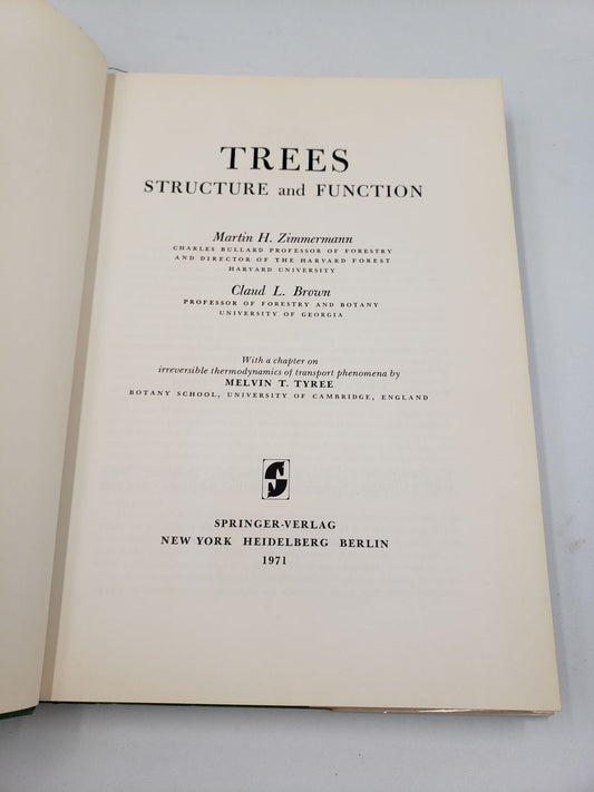 Trees: Structure and Function