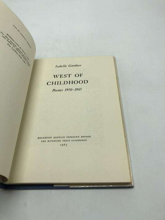 West of Childhood: Poems 1950-1965