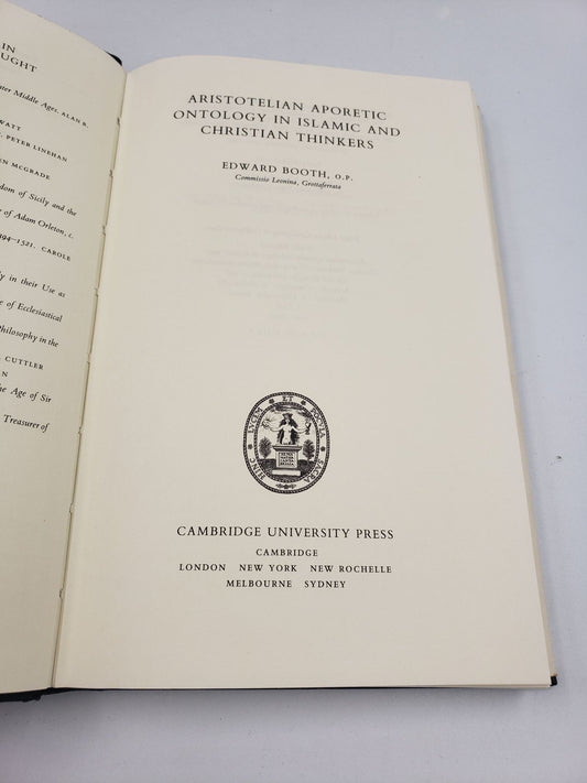 Aristotelian Aporetic Ontology In Islamic And Christian Thinkers