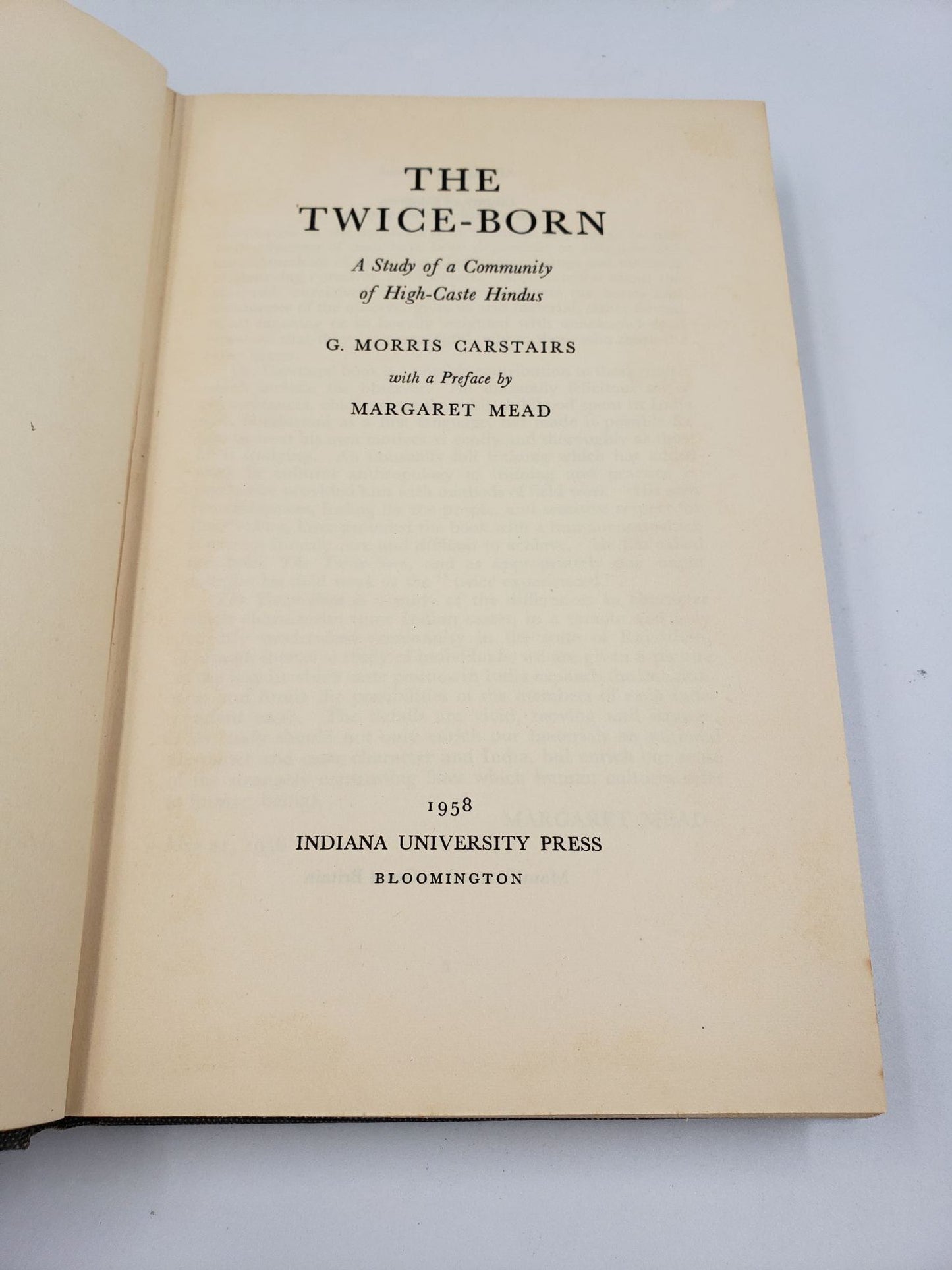 The Twice-Born: A Study of a Community of High-Caste Hindus