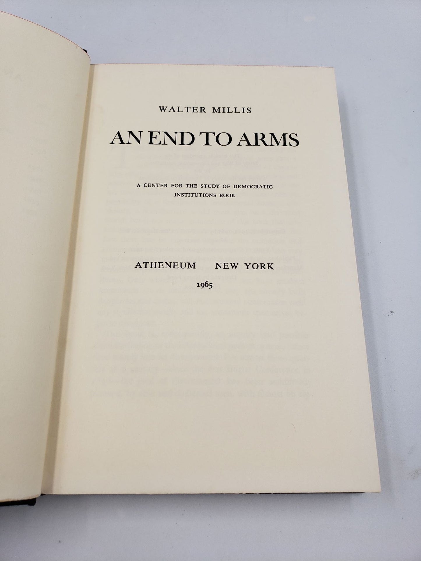 An End To Arms