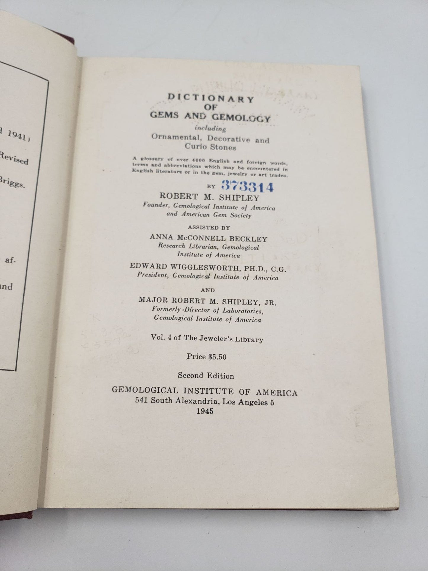 Dictionary of Gems and Gemology: Including Ornamental, Decorative and Curio Stones