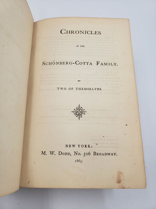 Chronicles of the Schonberg-Cotta Family