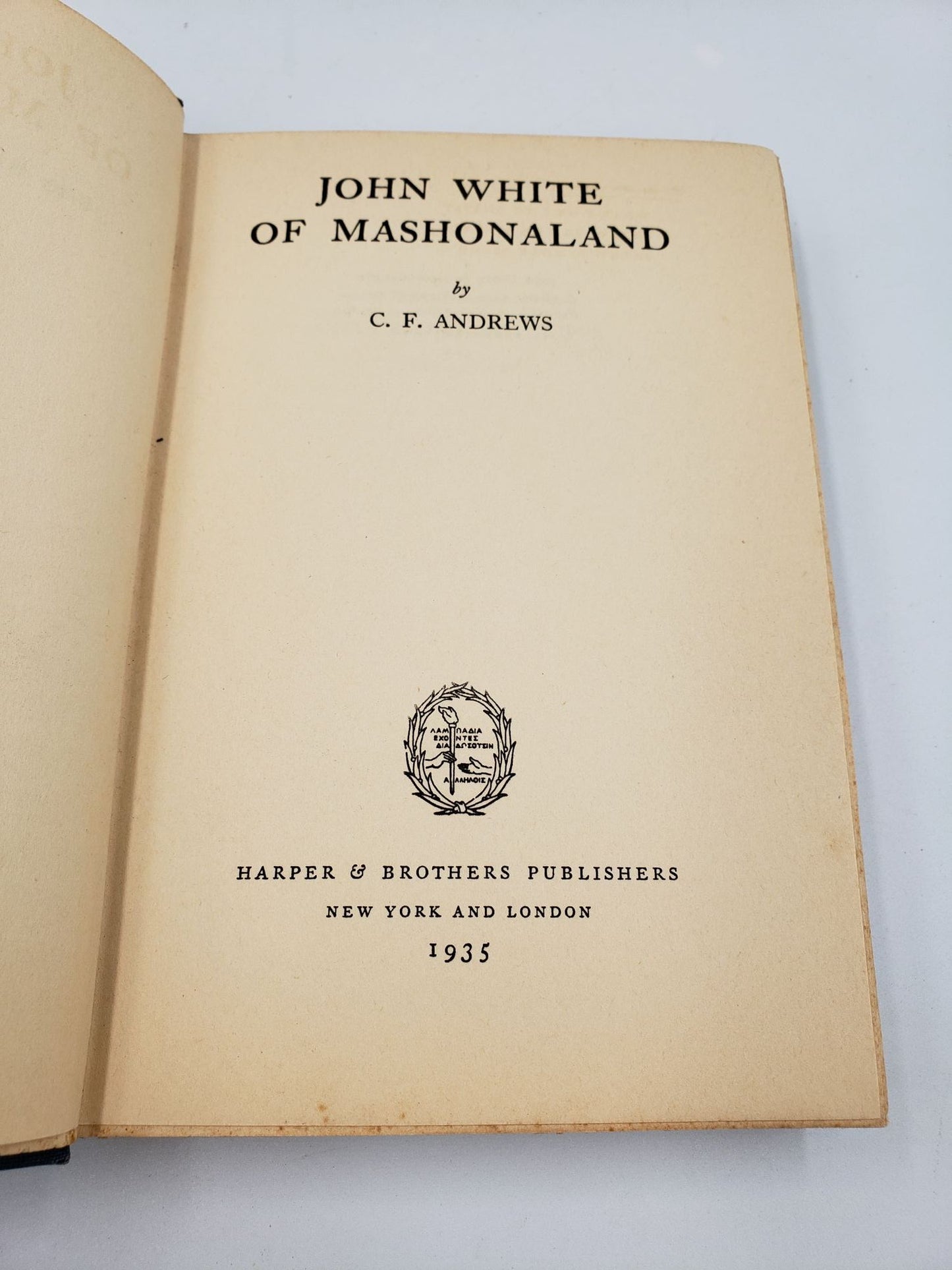 John White of Mashonland