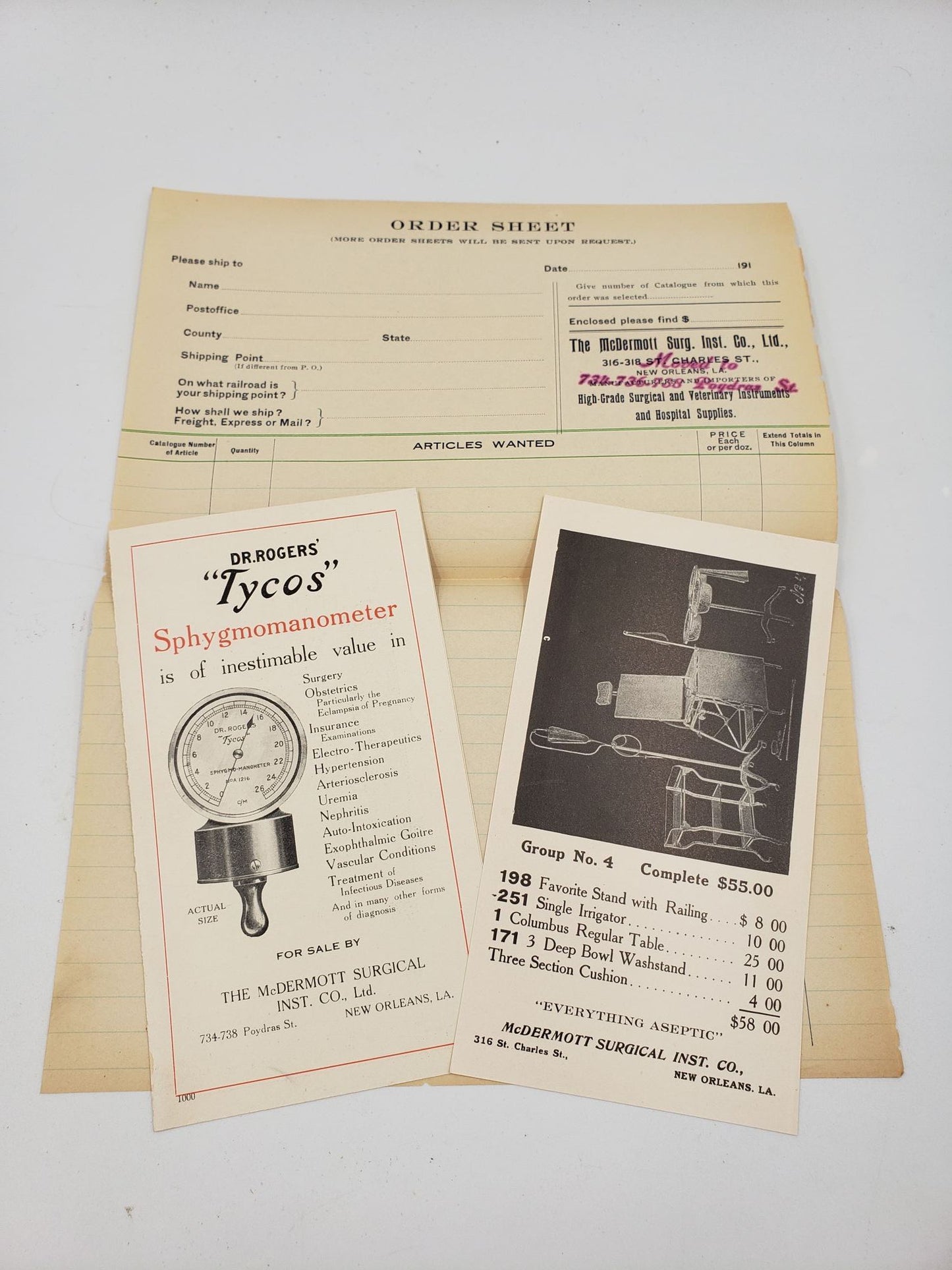 McDermott Catalogue of Surgical Supplies