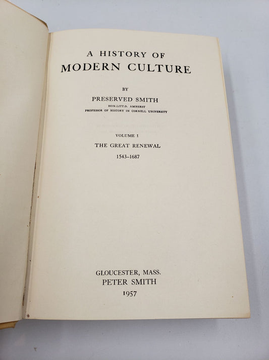 A History of Modern Culture (2 Volume Set)