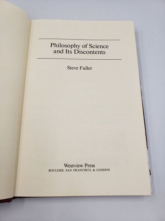 Philosophy Of Science And Its Discontents