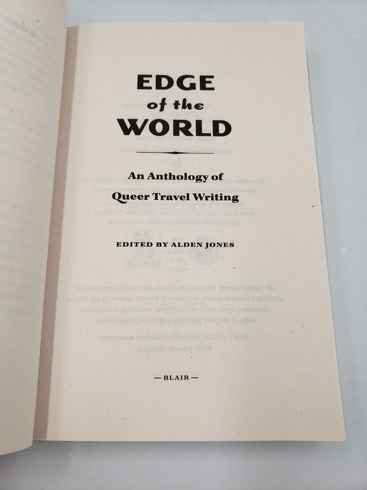 Edge Of The World: An anthology of queer travel writing