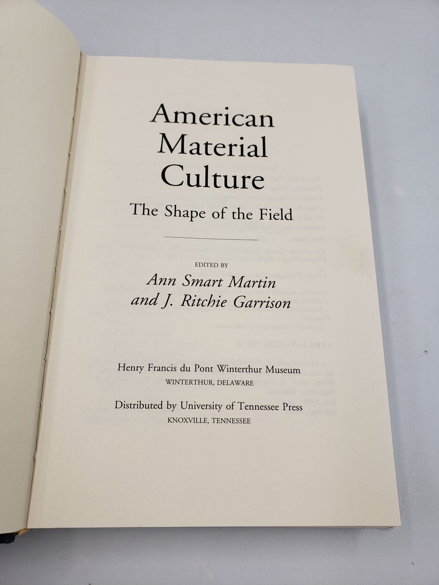 American Material Culture: The Shape of the Field