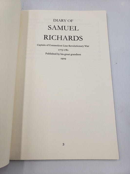 The Revolutionary War Diary of Samuel Richards