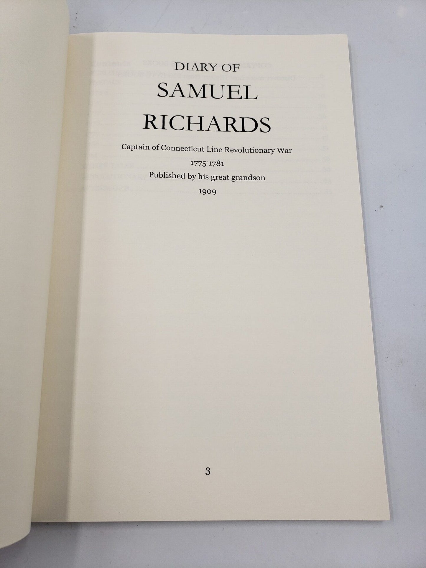 The Revolutionary War Diary of Samuel Richards