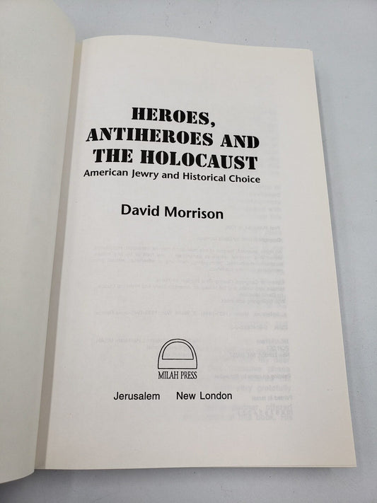 Heroes, Antiheroes and The Holocaust: American Jewry and Historical Choice (Review Copy)
