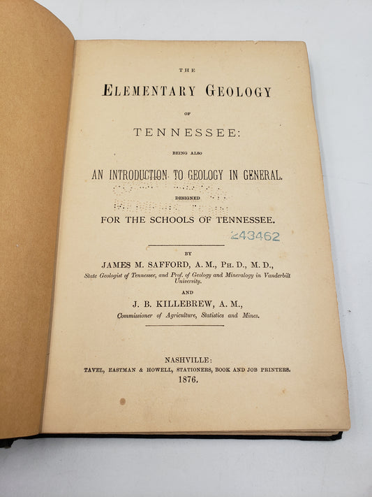 The Elementary Geology of Tennessee