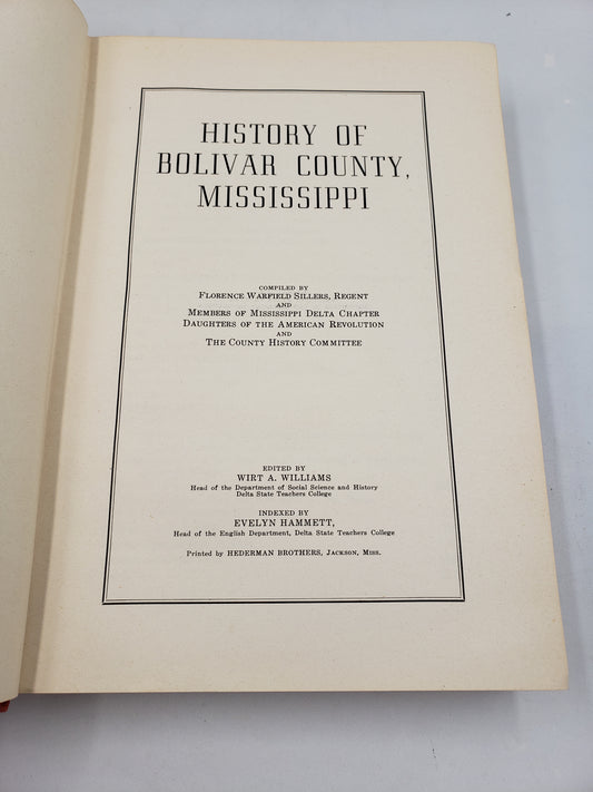 History Of Bolivar County, Mississippi