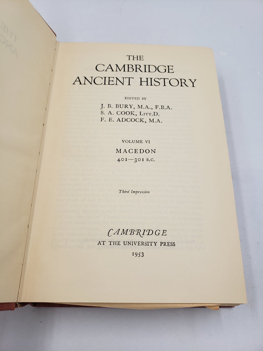 The Cambridge Ancient History: Macedon 401-301 B.C. (Volume 6)