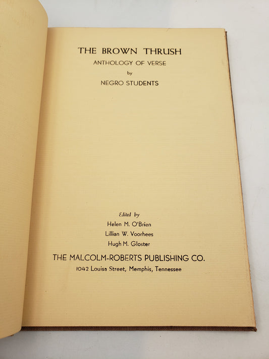The Brown Thrush: Anthology of Verse