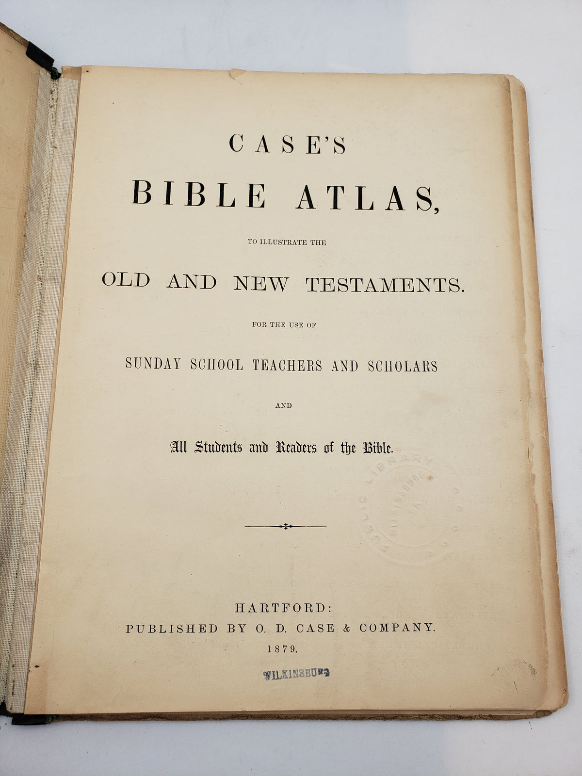Case's Bible Atlas, To Illustrate The Old and New Testaments.