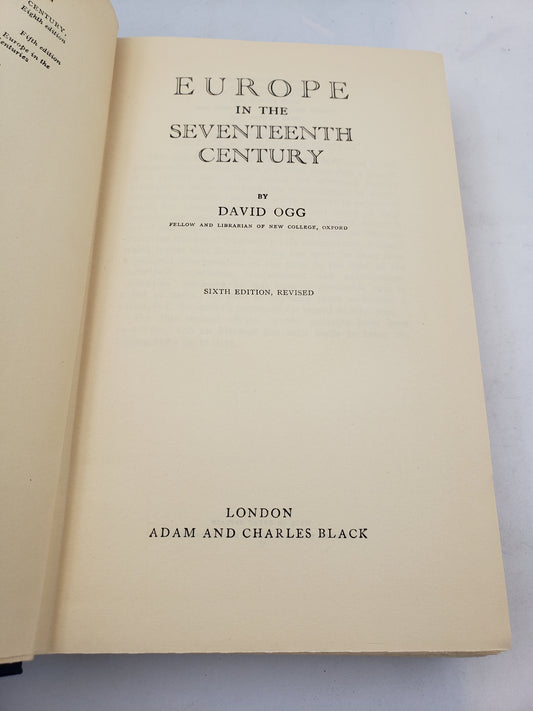 Europe In The Seventeenth Century