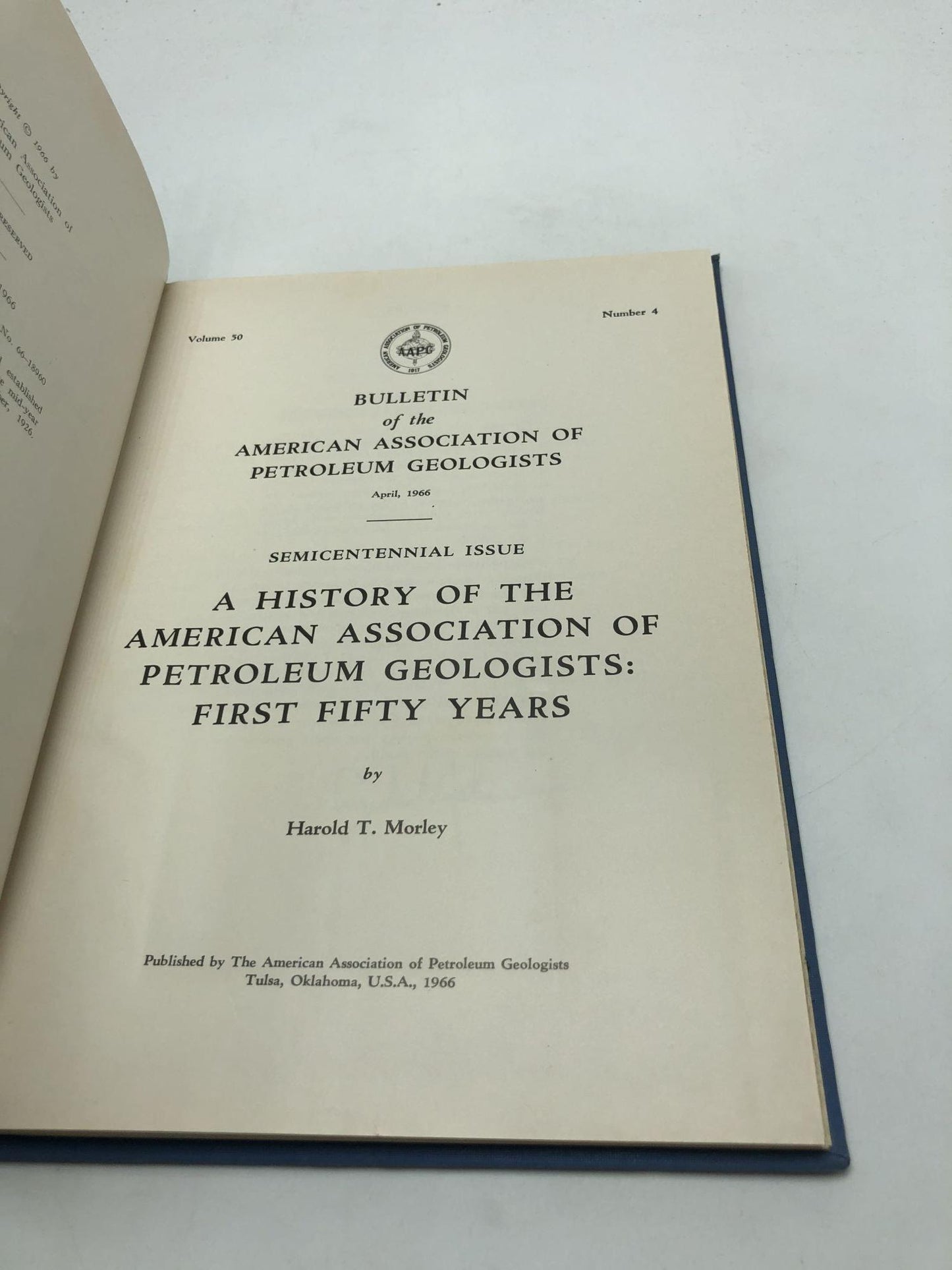 A History Of The American Association Of Petroleum Geologists: First Fifty Years