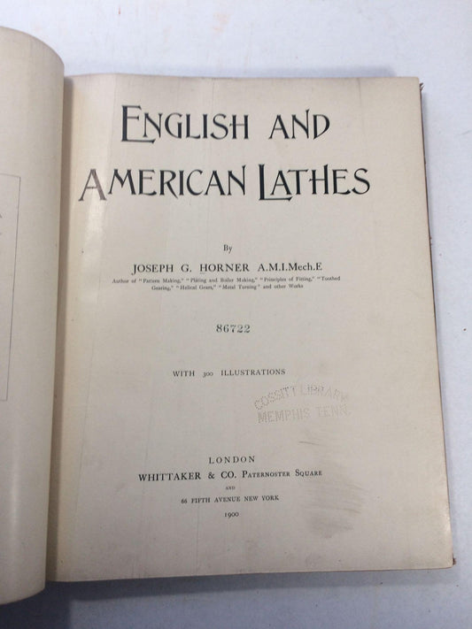 English And American Lathes